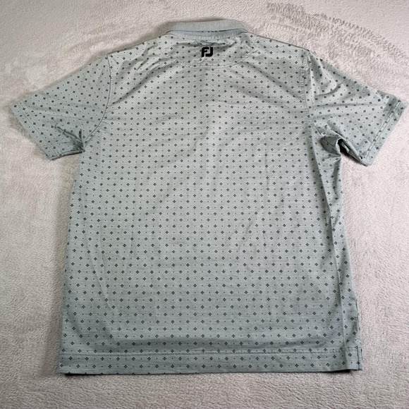 FootJoy Polo Mens‎ Large Gray Athletic Geometric Golf Performance Stretch Active - Picture 8 of 9